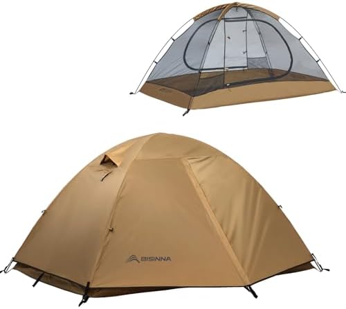 BISINNA Backpacking Tent 1/2/4 Person Lightweight Camping Tent