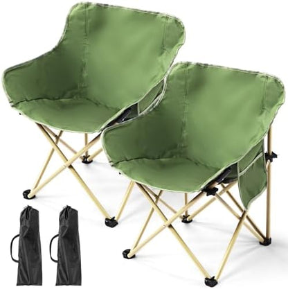 FairySandy 2 Pack Lightweight Camping Chair, Supports 330 Lbs