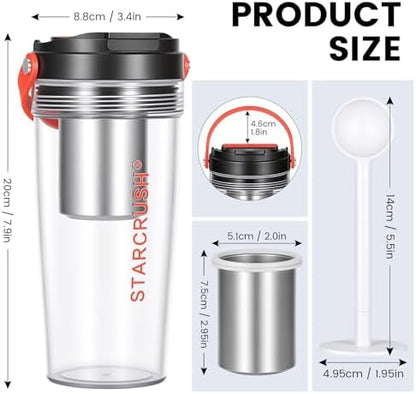 20oz Portable Electric Espresso Maker Travel Mug for Camping, Black