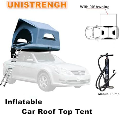 2 Person Inflatable Car Rooftop Tent Easy Set-up Large Outdoor Glamping Camping Tent for SUV,Truck and Universal Auto Self-Driving Touring