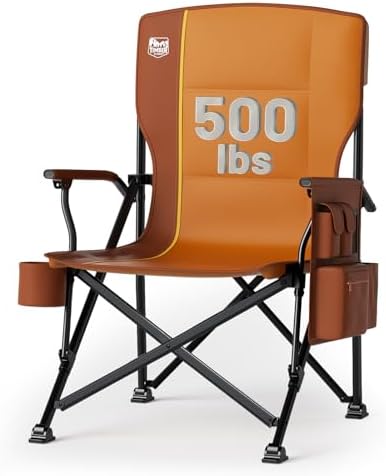 TIMBER RIDGE Oversized Folding Camping Chair High Back 500lbs