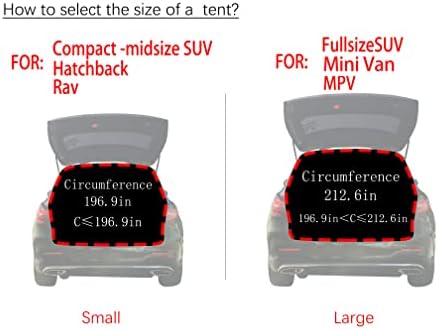 HASIKA SUV Tailgate Tent, 2-Person Car Camping Awning