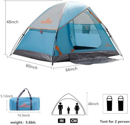 ASFANES Tents for Camping 2/4/6 Person Camping Dome Tent, Waterproof,Spacious, Lightweight Portable Backpacking Tent for Outdoor Camping/Hiking