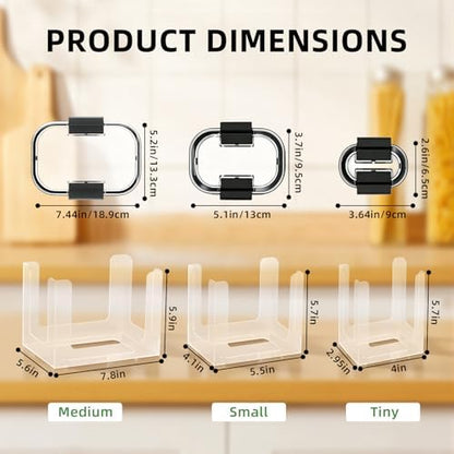 Lid Organizer for Rubbermaid Brilliance, Fits 0.5, 1.3, 3.2 & 4.7 Cup