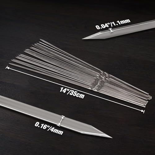 Portable Charcoal Grills With 40Pcs 14" Long Kabob Skewers, Heavy Duty Small Tabletop BBQ Grill, Easy to Carry Outdoor Camping Grill for Tailgating Backpacking Hiking Picnic Hiking Cooking
