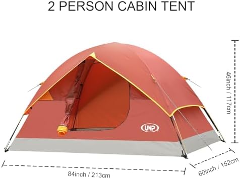 unp 6 Person 4 Season Dome Tent, Easy to Set Up for Camping & Hiking, Lightweight & Portable, Green