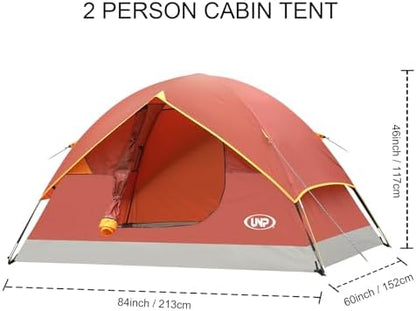 unp 6 Person 4 Season Dome Tent, Easy to Set Up for Camping & Hiking, Lightweight & Portable, Green