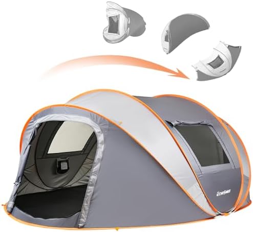 EchoSmile Instant Pop Up Camping Tent, 2/4/6 Person Easy Setup Tent