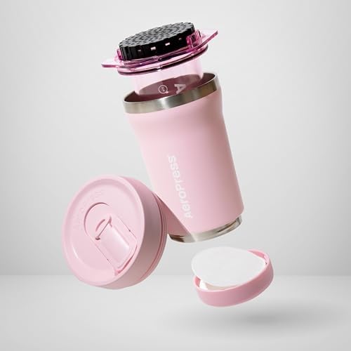 AeroPress Go Plus Portable Coffee Maker Kit, Pink
