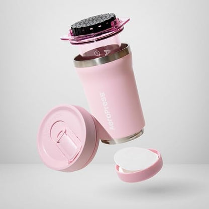 AeroPress Go Plus Portable Coffee Maker Kit, Pink