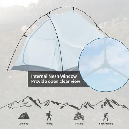Naturehike Cloud-Up 2 Person Tent Lightweight Backpacking Tent with Footprint - Free Standing Ultralight Camping Hiking Backpack Tents Two Person Tent