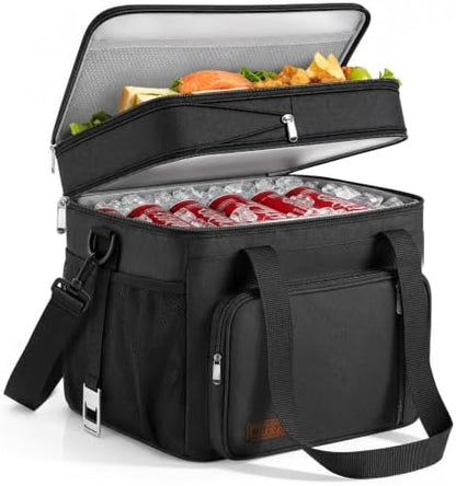 MIYCOO 36 Can Cooler Bag, Expandable Double Deck Lunch Bag for Men Women