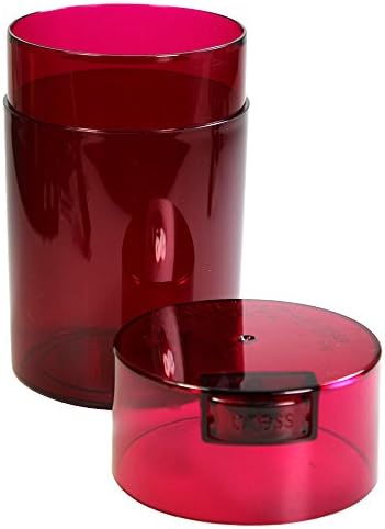 Tightvac - 1 to 6 oz Vacuum Sealed Storage Container - Red Tint