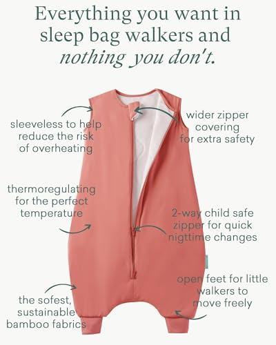 PurComfy Bamboo Viscose Toddler Sleep Sack with Feet, 12-18-24-2t-4t-5t