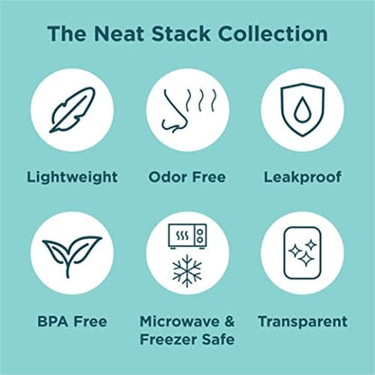 ZOKU Neat Stack Food Storage Containers with Freezer Pack, 3 Piece Set