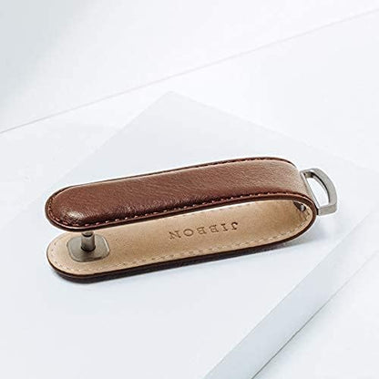 Jibbon Italian Premium Leather Key Organizer - Stylish Key Holder with Marine Grade 316 Stainless Steel, Compact EDC Keychain