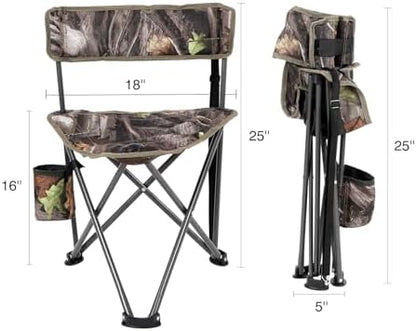 REDCAMP Tripod Hunting Chair for Blinds, Folding Lightweight Portable Fishing Chair