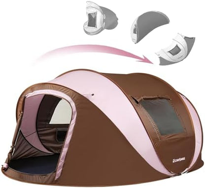 EchoSmile Instant Pop Up Camping Tent, 2/4/6 Person Easy Setup Tent