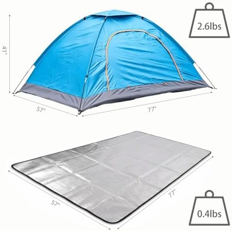 Wind Tour Easy Setup Breathable Mesh Tent for Backpacking & Outdoor Use