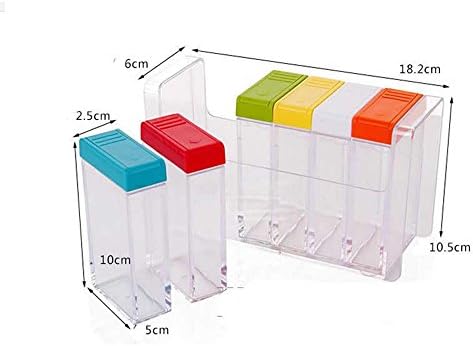 Spice Shaker, 6 Pcs Seasoning Rack Spice Pots Storage Container