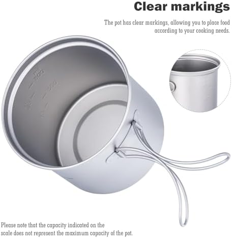 iBasingo Titanium Camping Cookware Ultralight Backpacking Pot Pan Set