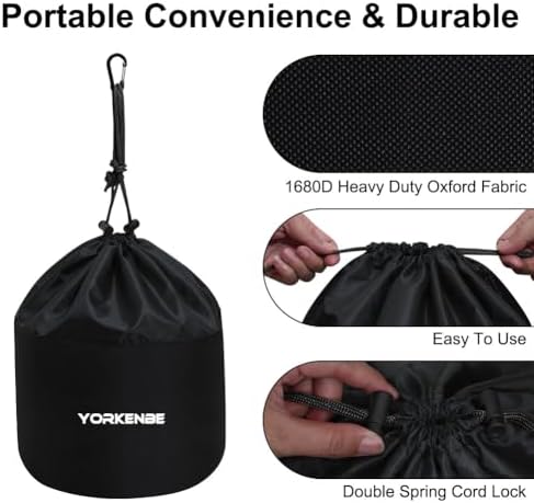 Camping Cookware Mess Kit Bag, High Capacity Camping Tableware Storage Bag, Drawstring Heavy Duty Water Resistant Cookware Organizer for BBQ Outdoor Cooking Essentials (1)