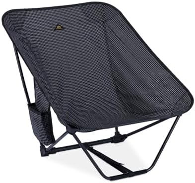 iClimb Low Ultralight Compact Folding Chair (Black Grid)