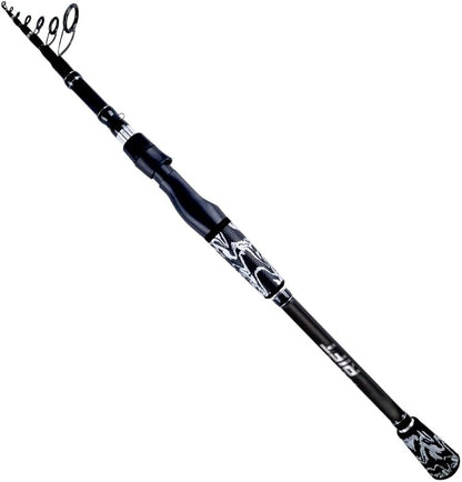 RIFT Venture Telescopic Fishing Rods, Rubber Grips, Fuji Guides, Carbon Fiber by RIFTFishingandOutdoors