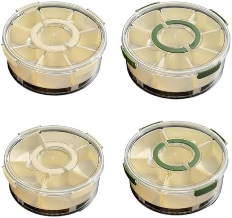 Multi Compartment Food Organiser with Ice Retention Tray for Hiking Travel Fruit Snacks Organization Tool