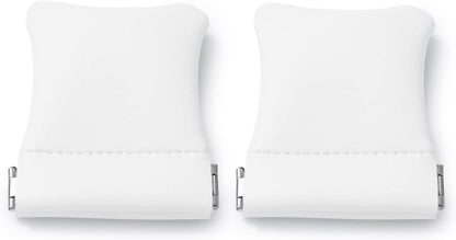 2 Pack PU Leather Slim Engagement Wedding Ring Pouch Leather Jewelry Pouch Christmas,Wedding Party Favor Gift Bag(Pearl White)