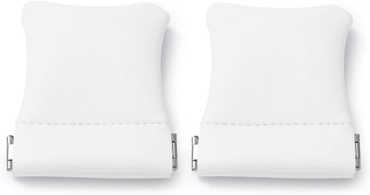 2 Pack PU Leather Slim Engagement Wedding Ring Pouch Leather Jewelry Pouch Christmas,Wedding Party Favor Gift Bag(Pearl White)