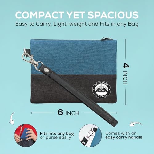 Small Smell Proof Bag 6" x 4", Smell Proof Container, Dog Tested Odor resistant Bag, Best Zipper Odor sealing Pouch Herbs and coffee, Money Organizer & Travel Medicine Bag, Scent resistent Containers