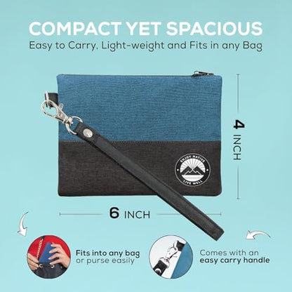 Small Smell Proof Bag 6" x 4", Smell Proof Container, Dog Tested Odor resistant Bag, Best Zipper Odor sealing Pouch Herbs and coffee, Money Organizer & Travel Medicine Bag, Scent resistent Containers