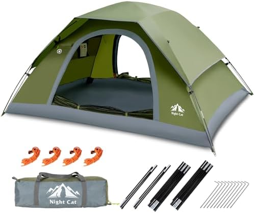 Night Cat Upgraded Backpacking Tents 1 2 Persons Easy Clip Setup Camping Tent Adults Scouts Heavy Rainproof Compact Lightweight