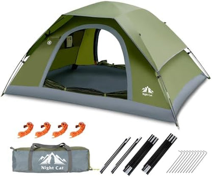 Night Cat Upgraded Backpacking Tents 1 2 Persons Easy Clip Setup Camping Tent Adults Scouts Heavy Rainproof Compact Lightweight