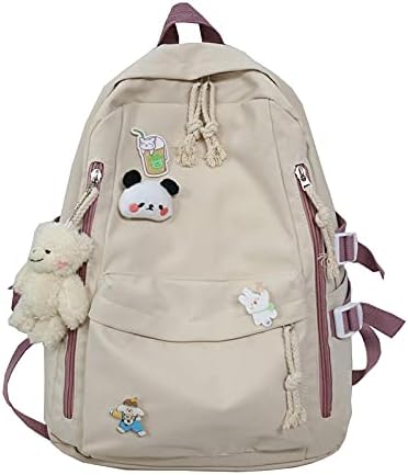 DUSLANG Laptop Backpack For Women Men Travel Daypack, Beige