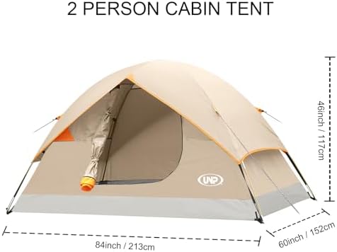 unp 6 Person 4 Season Dome Tent, Easy to Set Up for Camping & Hiking, Lightweight & Portable, Green