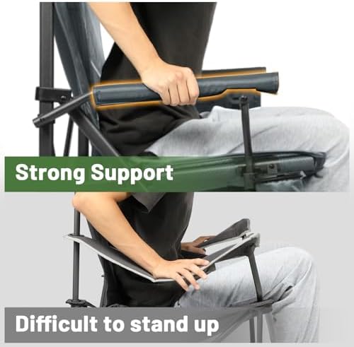 TIMBER RIDGE Oversized Folding Camping Chair High Back 500lbs