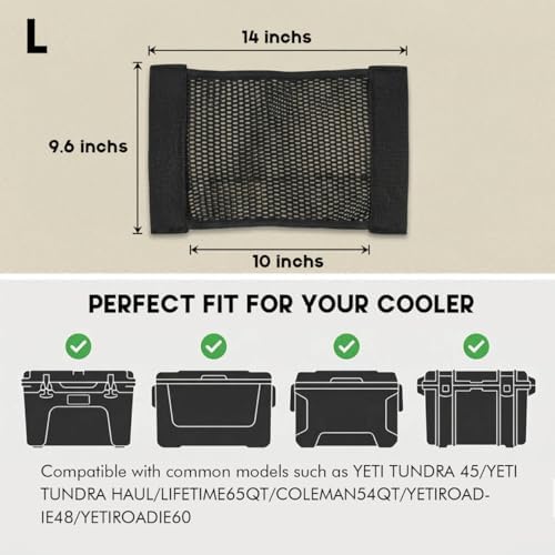 Dry Storage Cooler Lid Net Organizer Fits YETI, Igloo & Coleman