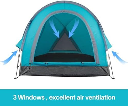 Alvantor® Beach Tent Beach Umbrella Outdoor Sun Shelter Cabana Automatic Instant Pop-Up UPF 50+ Portable Beach Shade Camping Fishing Hiking Canopy Easy Set Up Light Weight Windproof for 2-3 Person