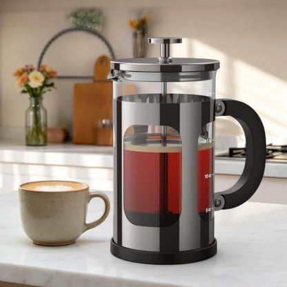 Veken French Press Coffee Maker,No Plastic Touches Cafe,21oz 0.6L Small Pot