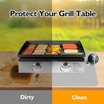 Heat Resistant Mats for Countertop fits Tabletop Grill, 25x19x0.04in, Grey