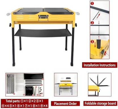 Portable Stainless Steel Grill, Home Charcoal Grill and Outdoor Folding Grill, perfect for traveling, outdoor cooking and grilling, camping, picnics.