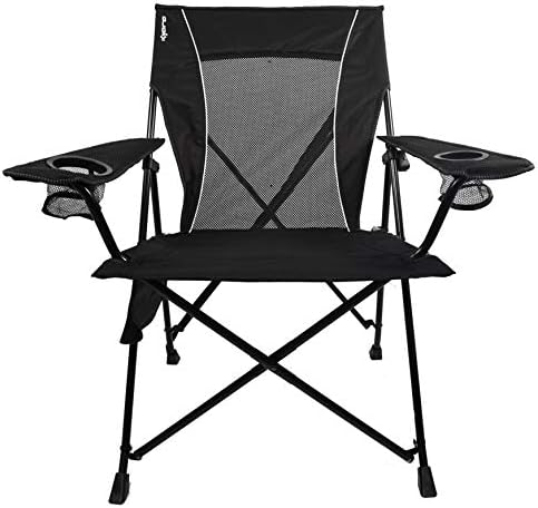 Kijaro Foldable Camping Chair, Vik Black, Polyester, Mesh, Steel, Portable, Durable, Unisex