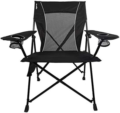 Kijaro Foldable Camping Chair, Vik Black, Polyester, Mesh, Steel, Portable, Durable, Unisex