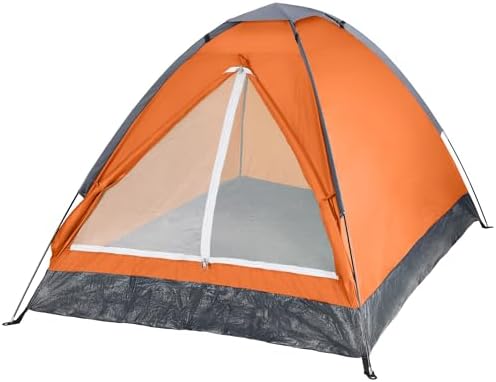 2 Person Camping Tent with Rain Fly and Carrying Bag - Lightweight Outdoor Pop Up Tents for Camping Essentials, Music Festivals, Backpacking, Hiking, or Beach Shelter by Wakeman Outdoors