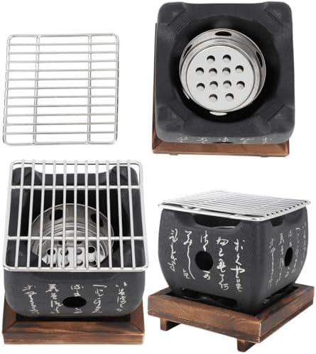 Portable Charcoal Grill, Japanese BBQ Stove with Even Heat