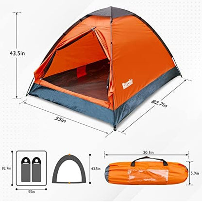 2 Person Camping Dome Tent,Waterproof Lightweight Portable Tents for Outdoor Camping Hiking Travel