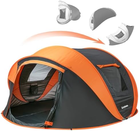 EchoSmile Instant Pop Up Camping Tent, 2/4/6 Person Easy Setup Tent