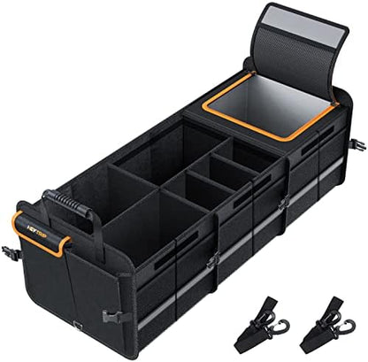 HEYTRIP Large Trunk Organizer with Built-in Leakproof Cooler Bag, Black
